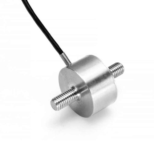 Miniature button-type tension pancake load cell made of alloy steel